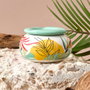 Home Deco Factory Cendrier à eau Paradis Exotique en céramique, 110 mm