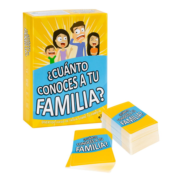 Moose Jeu de Cartes Familial ¿Cuánto Conoces a Tu Familia? 91060 - Test Connaissances, Défis, Conversations - Espagnol +8 Ans