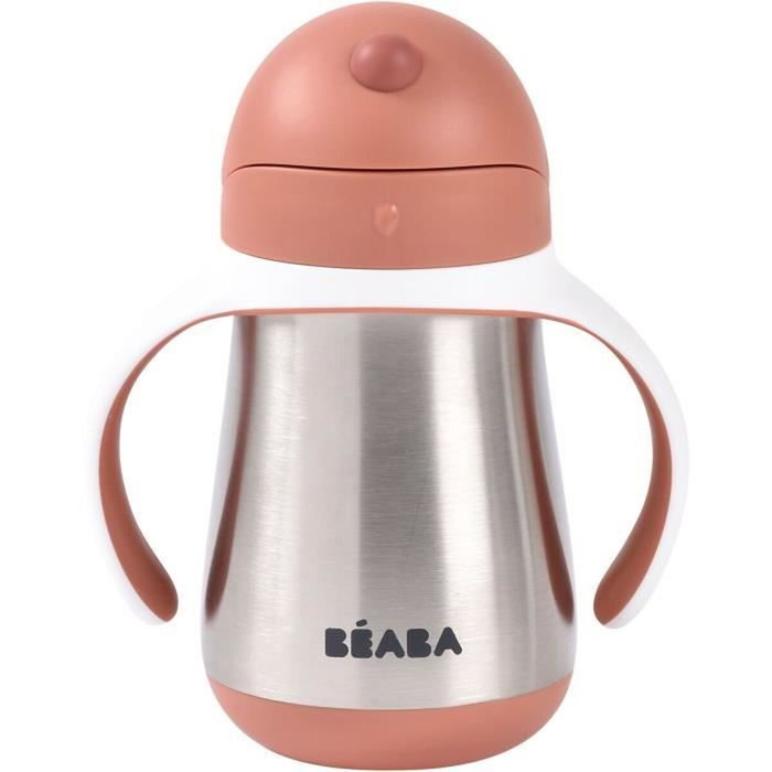 Beaba Tasse avec paille Inox 250 ml Terracotta