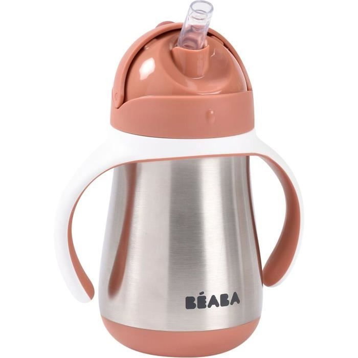 Beaba Tasse avec paille Inox 250 ml Terracotta