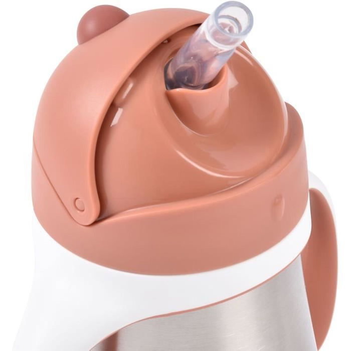 Beaba Tasse avec paille Inox 250 ml Terracotta
