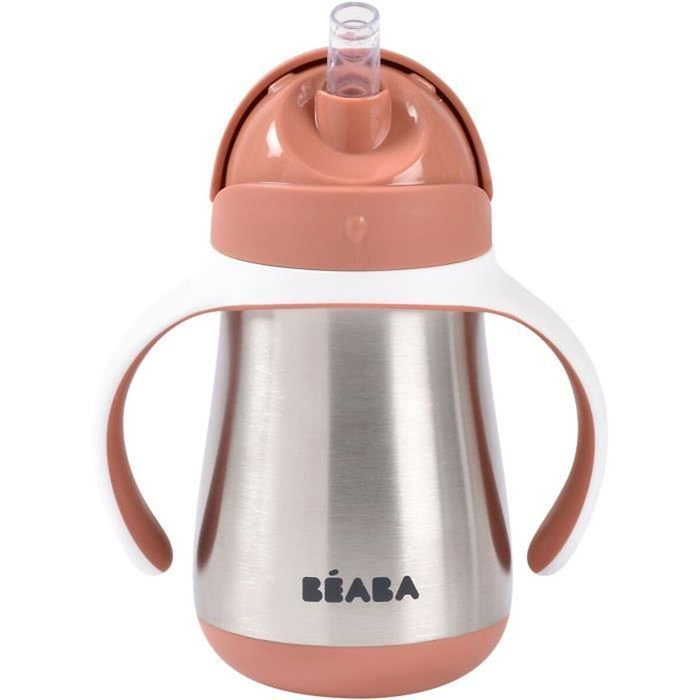 Beaba Tasse avec paille Inox 250 ml Terracotta