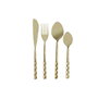 DKD Home Decor Couverts Doré en Acier Inoxydable, 16 Pièces