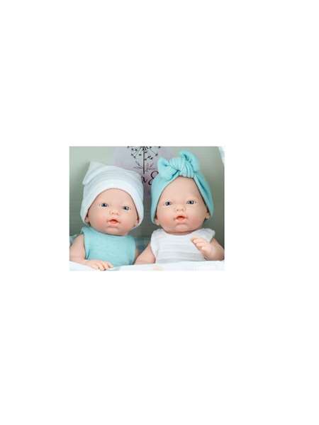 Marina & Pau Poupée Twins Mini Golosinas en étui corps souple 21 cm, langue espagnole, 3 ans et plus
