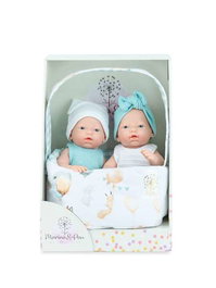 Marina & Pau Poupée Twins Mini Golosinas en étui corps souple 21 cm, langue espagnole, 3 ans et plus