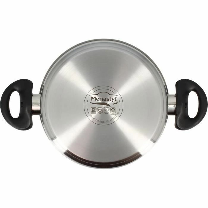 Menastyl Casserole en acier inoxydable Ø 20 cm Menastyl Casserole en acier inoxydable Ø 20 cm
