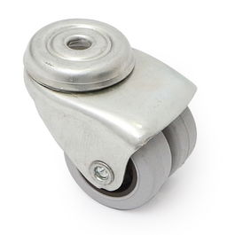 Q&Q Roue Pivotante Double Anneau Caoutchouc Ø40mm Finition Zinguée