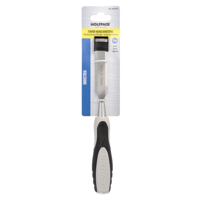 WOLFPACK LINEA PROFESIONAL Ciseau à bois Maurer manche bi-matière 22 mm WOLFPACK LINEA PROFESIONAL Ciseau à bois Maurer manche bi-matière 22 mm