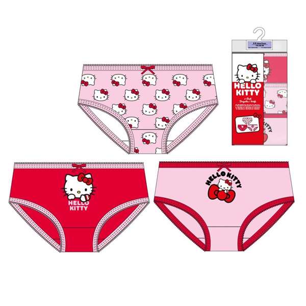 Cerdá Pack Culottes Hello Kitty 3 Pièces Single Jersey Taille 8 à 10 Ans