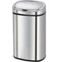 Kitchen Move Poubelle de cuisine automatique Majestic 68L - Capteur infrarouge, ouverture automatique, inox, noir, 68 litres