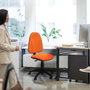 PIQUERAS Y CRESPO Chaise de bureau Algarra marron foncé sans accoudoirs