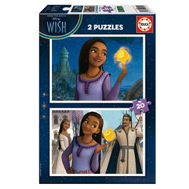 Educa Puzzle double - 2 puzzles de 20 pièces en carton recyclé - Jeu éducatif - Dimensions 28 x 20 cm - À partir de 3 ans