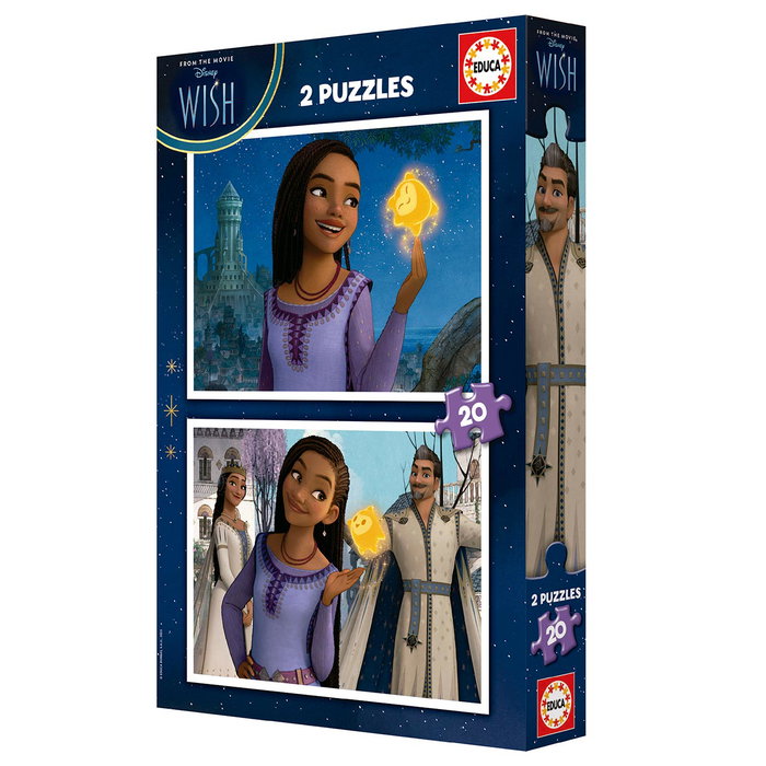 Educa Puzzle double - 2 puzzles de 20 pièces en carton recyclé - Jeu éducatif - Dimensions 28 x 20 cm - À partir de 3 ans