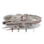 Jazwares Figurine Star Wars Faucon Millenium avec Han Solo, Leia, Chewbacca et Obi-Wan Kenobi, écrans LED et son