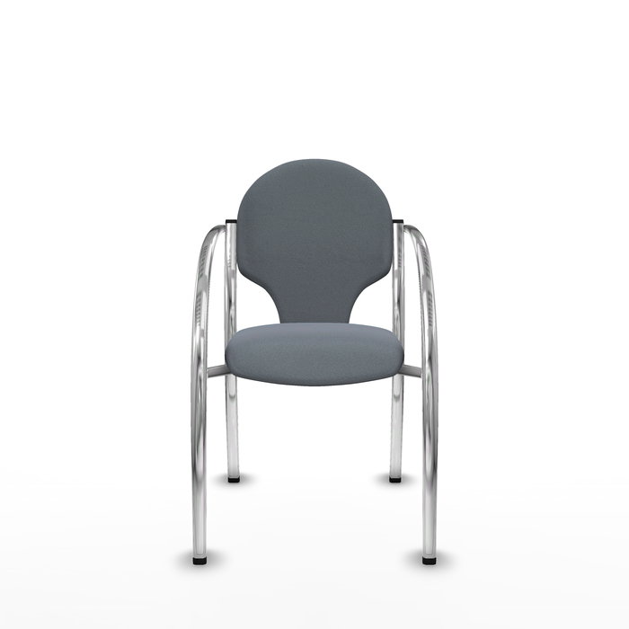 Silla Hellín tapizada con Tela color Gris. Brazos fijos Silla Hellín tapizada con Tela color Gris. Brazos fijos