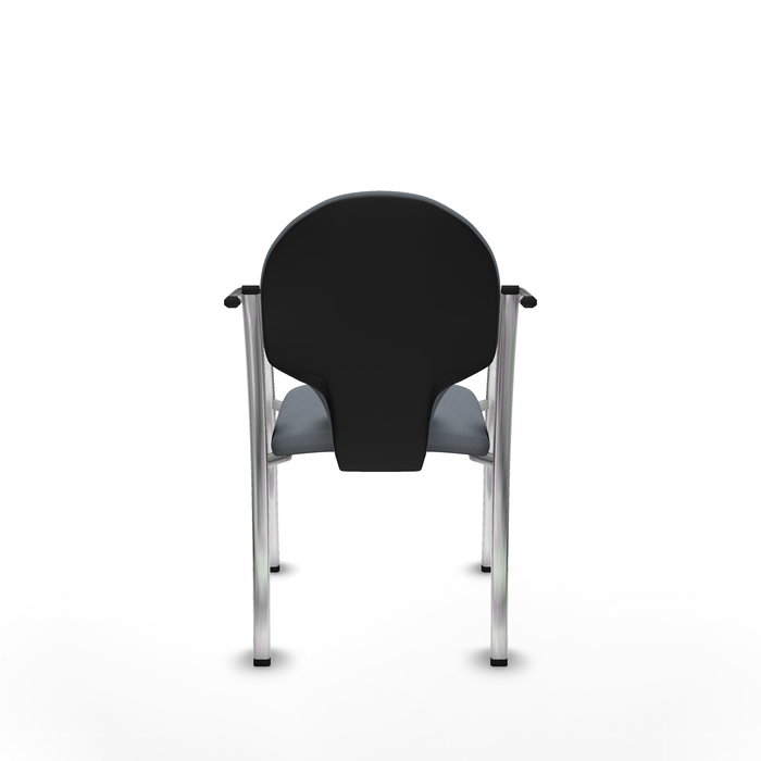 Silla Hellín tapizada con Tela color Gris. Brazos fijos Silla Hellín tapizada con Tela color Gris. Brazos fijos