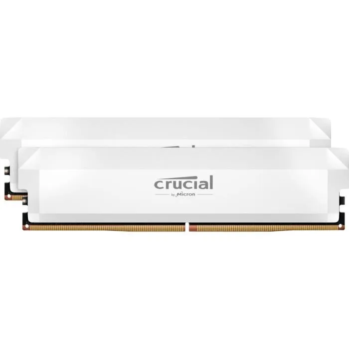 Crucial Kit RAM DDR5 PRO Overclocking 64 Go (2x32 Go) 6400 MT/s CL40 UDIMM Blanco CRU0649528945778 Crucial Kit RAM DDR5 PRO Overclocking 64 Go (2x32 Go) 6400 MT/s CL40 UDIMM Blanco CRU0649528945778