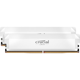 Crucial Kit de mémoire RAM DDR5 PRO Overclocking Edition 64 Go (2 x 32 Go) 6400 MT/s CL40 UDIMM - Blanc
