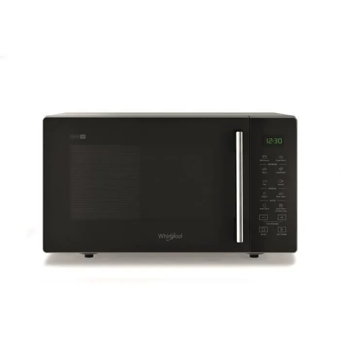 Whirlpool MWP251SB Micro-ondes 25 L, 900 W, Silver Black, Interface Électronique, Jet Start, Auto Cook, 48,3 x 41,4 x 28,1 cm