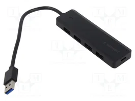 GEMBIRD Hub USB 5 ports USB 3.1 Gen 1 (4x USB A et 1x USB C) noir