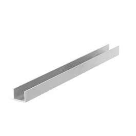 HERRAJES ALK Profil Horizontal en U 16mm Argent Mat 4M Aluminium (Set de 2)