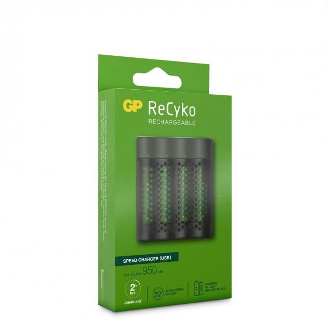 GP ReCyko Speed Charger M451 avec 4 piles AAA 950mAh incluses GP ReCyko Speed Charger M451 avec 4 piles AAA 950mAh incluses