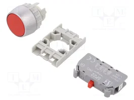 SPAMEL Bouton-poussoir 22mm NC Rouge