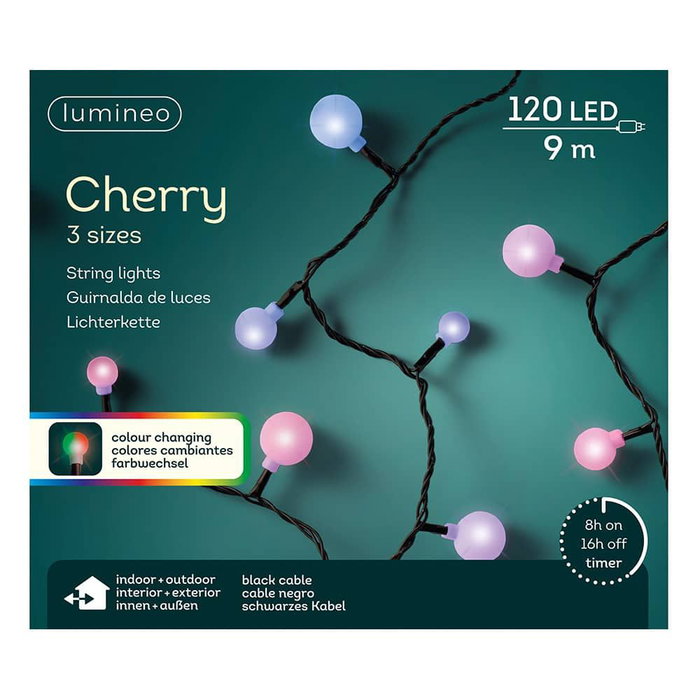 Lumineo Guirlande multifonction Cherry multicolor 120 LED