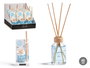 Acorde Mikado 50 ml avec baguette bébé bleu 7x17x5 cm en verre et rotin (Set de 12)
