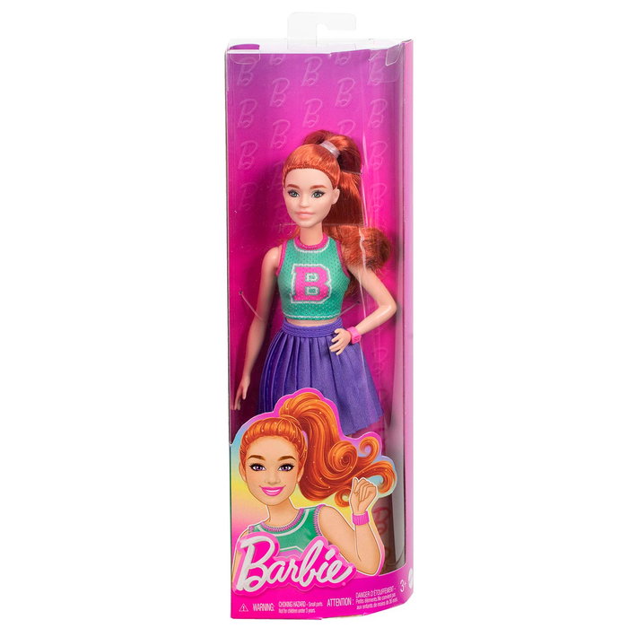 Barbie Fashionista - Look Animadora avec cheveux rouges et tenue sportive - Poupée Hyt90 Barbie Fashionista - Look Animadora avec cheveux rouges et tenue sportive - Poupée Hyt90