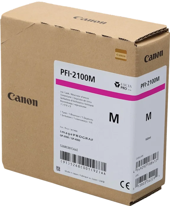 Canon PFI-2100m (5268C001) Cartouche d'encre magenta 160 ml Canon PFI-2100m (5268C001) Cartouche d'encre magenta 160 ml