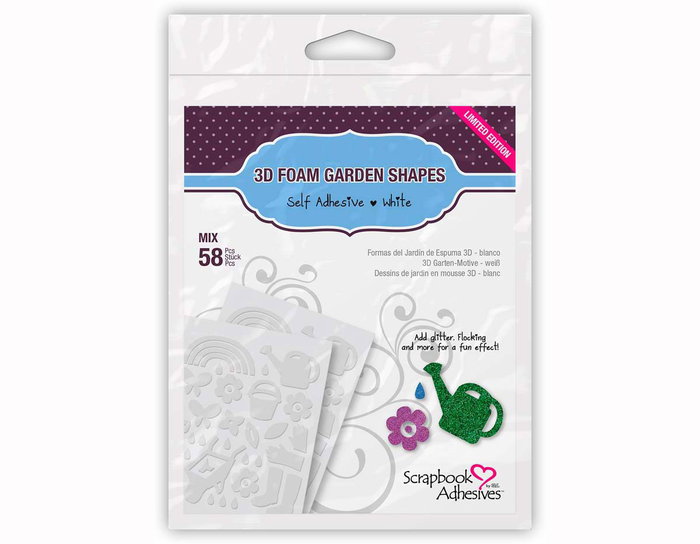 Scrapbook Adhesives by 3L Adhésif mousse 3D formes du jardin blanc 48u. Scrapbook Adhesives by 3L Adhésif mousse 3D formes du jardin blanc 48u.