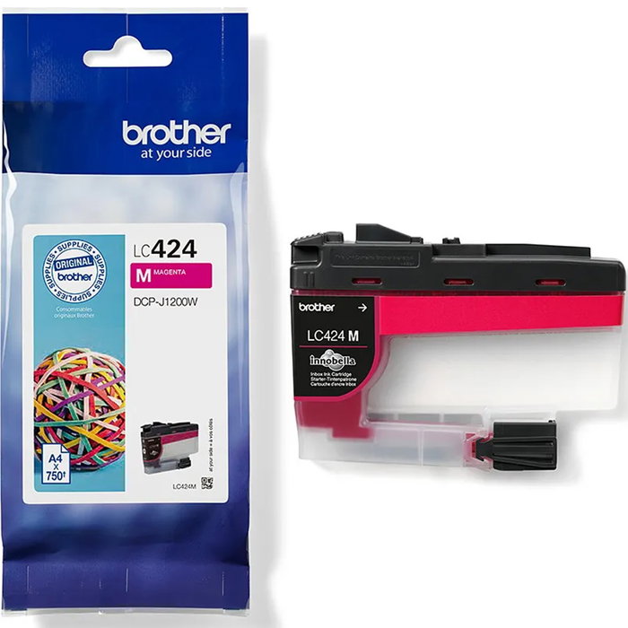 Brother LC424M Cartouche d'encre Magenta – Jusqu'à 750 pages Brother LC424M Cartouche d'encre Magenta – Jusqu'à 750 pages