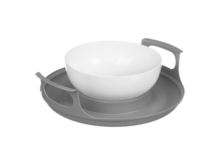 Kinvara Support pour Plat Micro-ondes 30x7x26 cm Gris Plastique PP (Set de 24)