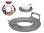 Kinvara Support pour Plat Micro-ondes 30x7x26 cm Gris Plastique PP (Set de 24)
