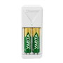 Varta 57656101451 Chargeur de piles avec 2 piles AA/AAA + 2x Accu Power AA 2100 mAh, charge lente, sécurité complète, LED, 100-240V