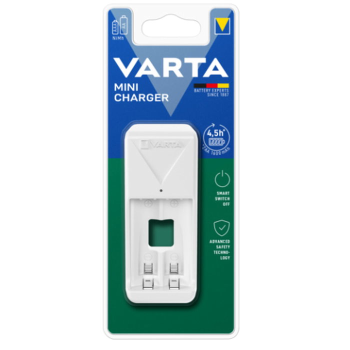 Varta Chargeur + 2 Piles Rechargeables AA 2100 mAh