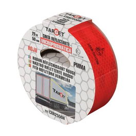 TARGET Bande adhésive réfléchissante rouge 25M x 50mm