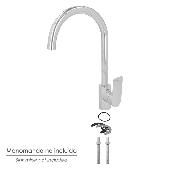 ORYX Kit d'installation monocommande en acier inoxydable