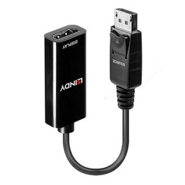 Lindy Adaptateur DisplayPort vers HDMI, Convertisseur passif DisplayPort 1.2 mâle vers HDMI femelle, Support 4K UHD 3840x2160@30Hz, Transmission Audio
