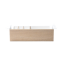 Phoenix technologies Tiroir de bureau Artisan avec compartiments, 42 x 11,5 x 27,8 cm, finition bois, rails métalliques