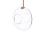 GIFTDECOR Vase suspendu bombé avec corde Transparent-Marron