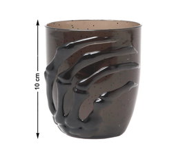 Atosa Verre avec Mains de Squelette Noir 10 cm