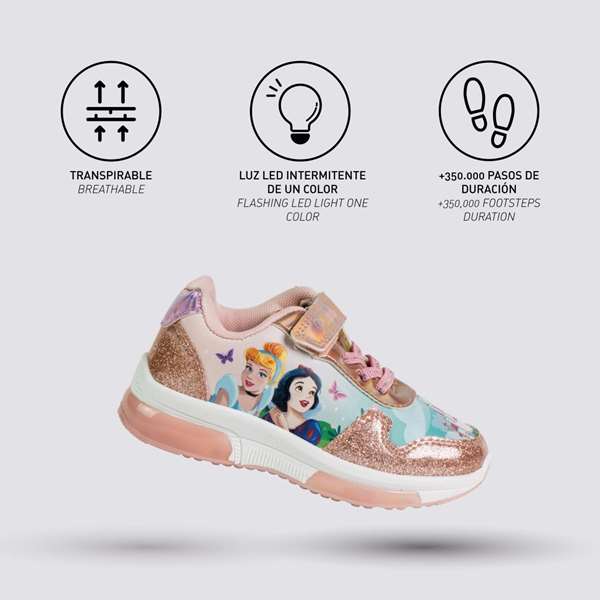 Cerdá T028 Chaussure Sport PVC avec Lumières Princesse - Taille 28 - Pour Fille Cerdá T028 Chaussure Sport PVC avec Lumières Princesse - Taille 28 - Pour Fille
