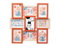 GIFTDECOR Lot de 6 cadres photo multiples 10x15 cm en bois et métal naturel