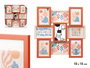 GIFTDECOR Lot de 6 cadres photo multiples 10x15 cm en bois et métal naturel