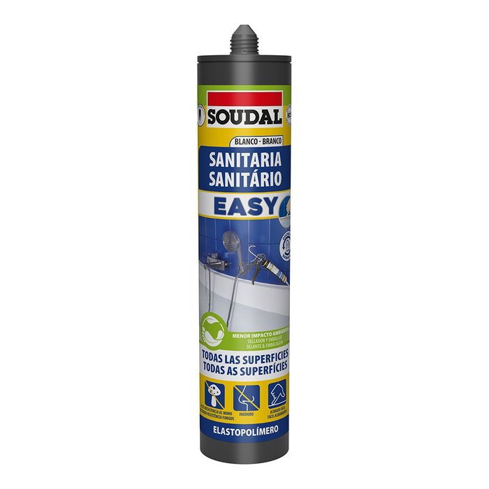 Scellant Soudal Easy 158090 Salles de bains Blanc 290 ml Scellant Soudal Easy 158090 Salles de bains Blanc 290 ml