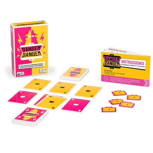 Asmodee - Juego Danger Danger - Jeu de cartes en espagnol avec un côté maléfique et simplifié - Boîte multicolore Asmodee - Juego Danger Danger - Jeu de cartes en espagnol avec un côté maléfique et simplifié - Boîte multicolore