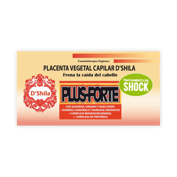 D'Shila Placenta Vegetal Plus Forte Shock 4 ampoules de 25 ml D'Shila Placenta Vegetal Plus Forte Shock 4 ampoules de 25 ml