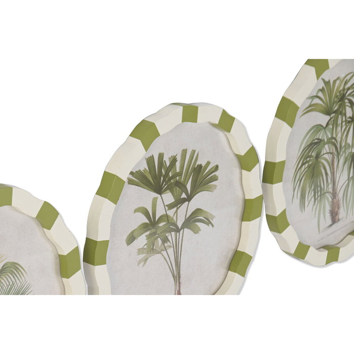 Home ESPRIT Cadre Verre Sapin Design Tropical 30 x 2 x 30 cm (4 Unités)